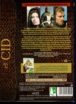 El Cid   (1961) Edicion Especial Coleccionista Version Integra y Remasterizada