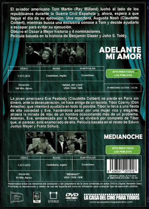 Adelante, mi Amor     (1940) B/N  - Medianoche  (1939)